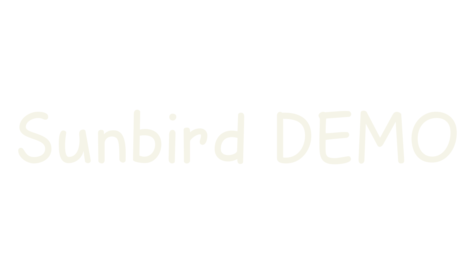 Sunbird DEMO, handwritten font preview