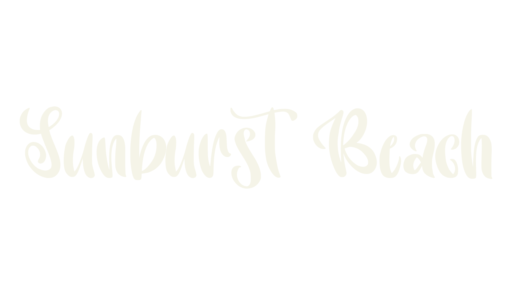 Sunburst Beach, handwriting font preview