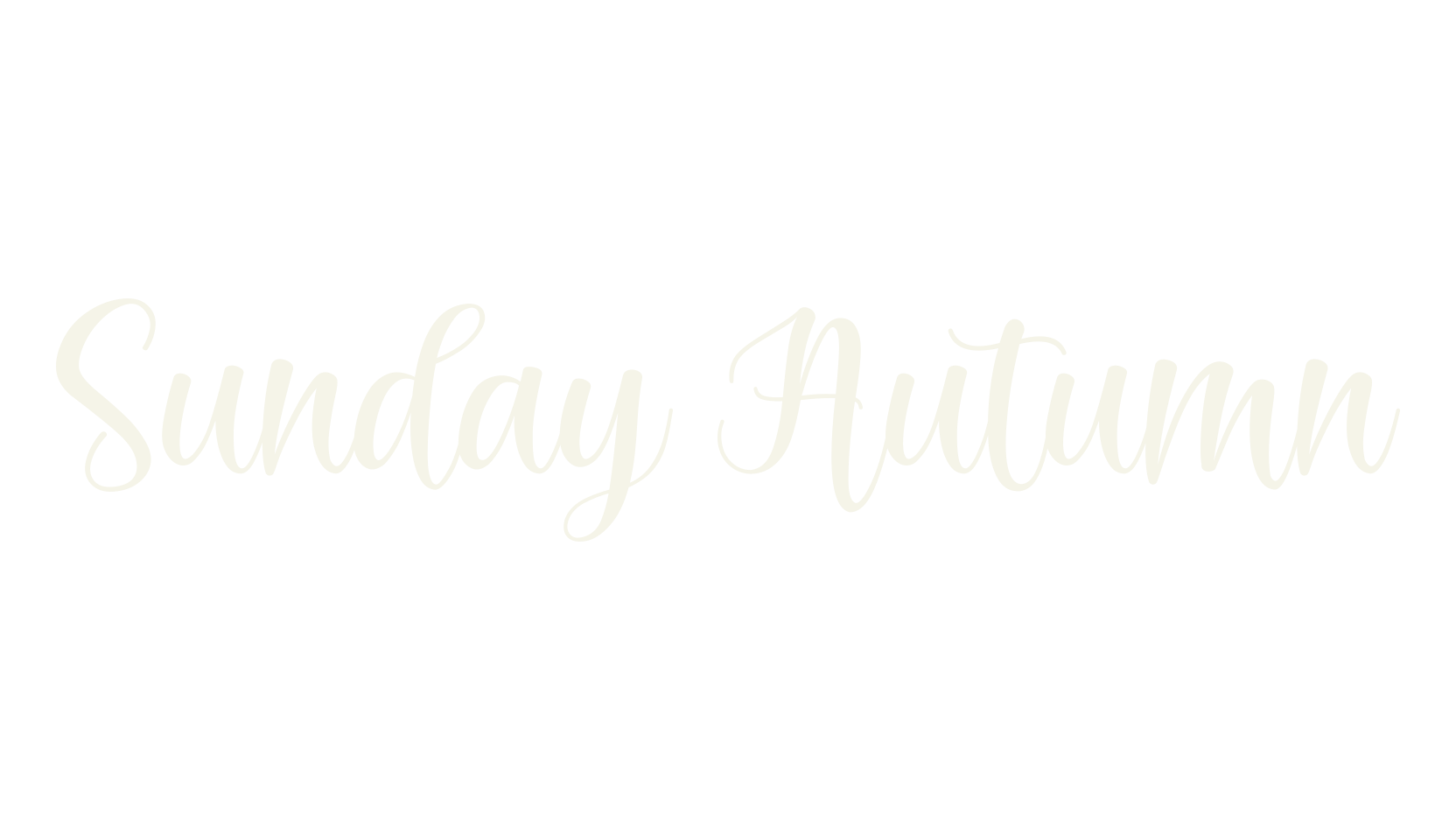 Sunday Autumn, cursive font preview