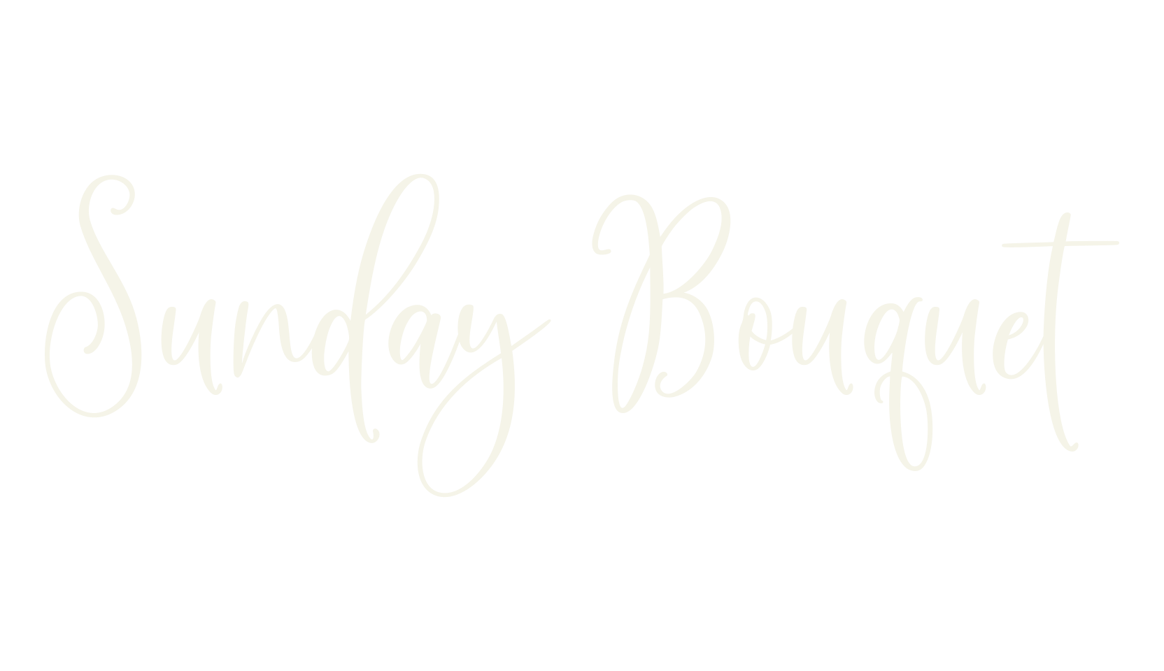 Sunday Bouquet, cursive font preview