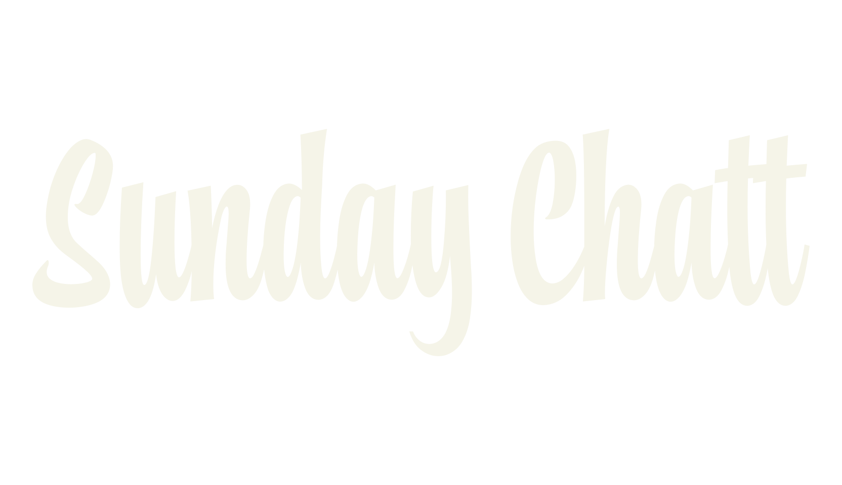 Sunday Chatt, retro font preview