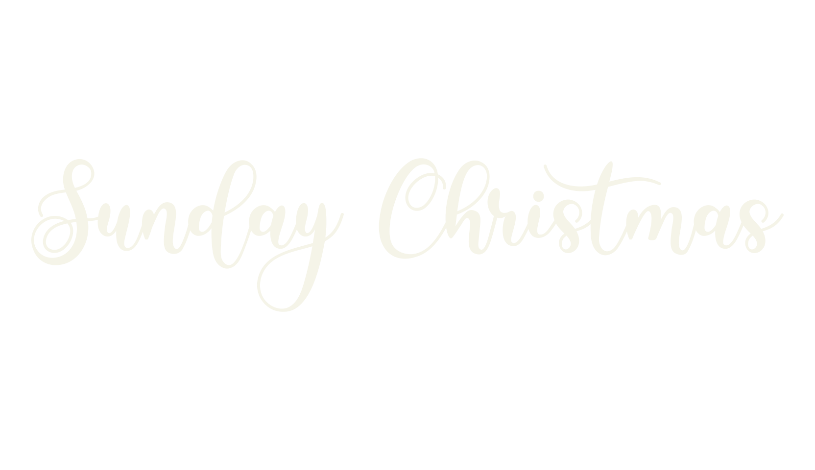 Sunday Christmas, cursive font preview