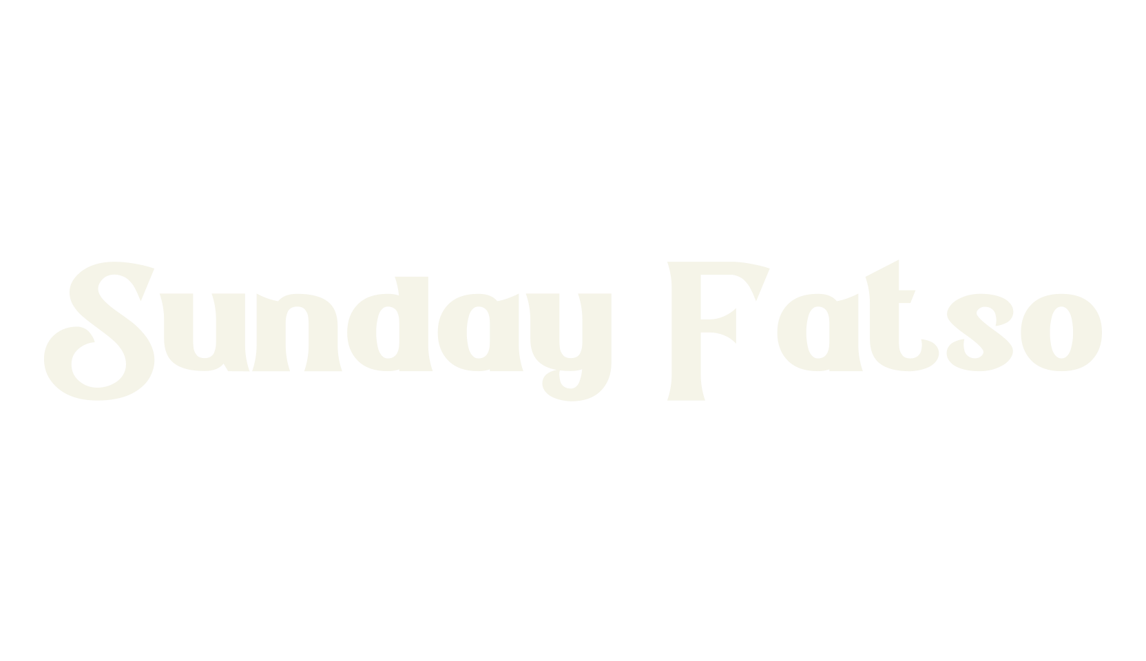 Sunday Fatso, fancy font preview