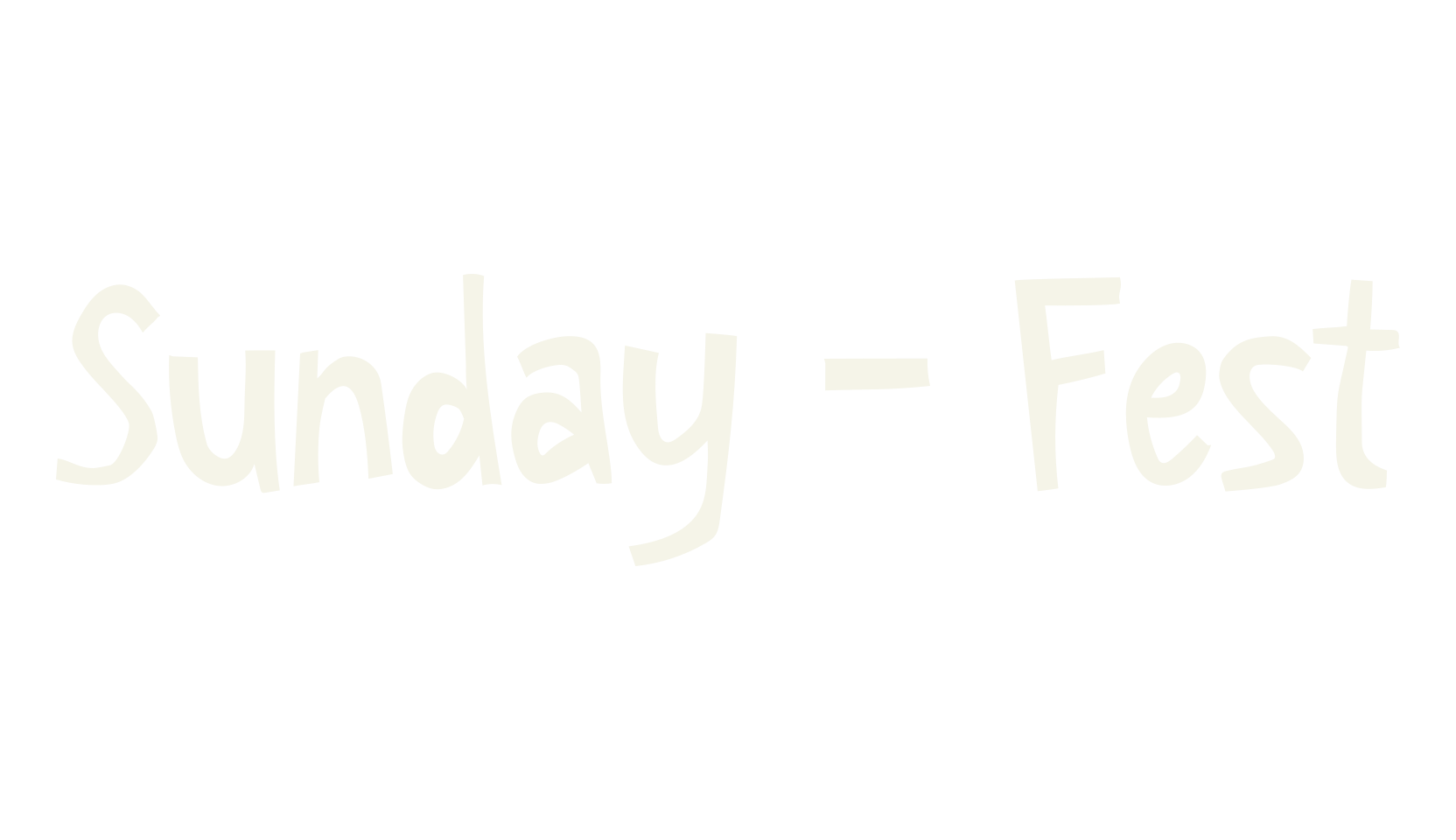 Sunday - Fest, hand drawn font preview