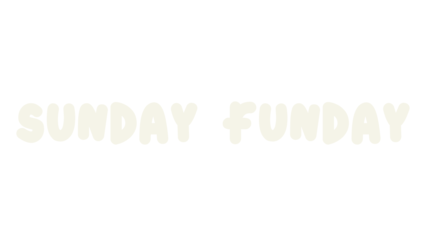 sunday funday, bold font preview