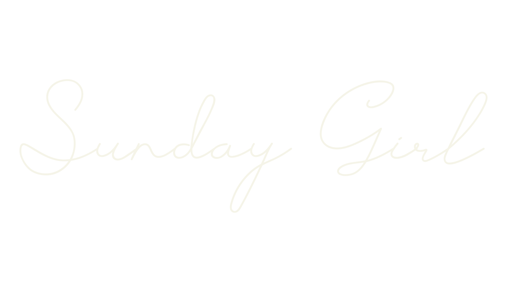 Sunday Girl, cursive font preview