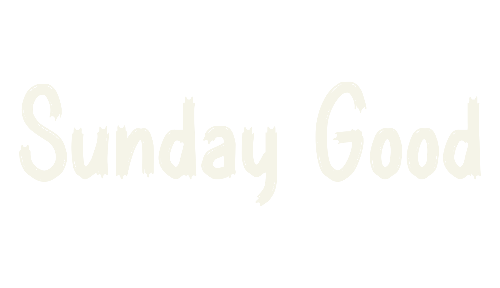 Sunday Good, handwriting font preview