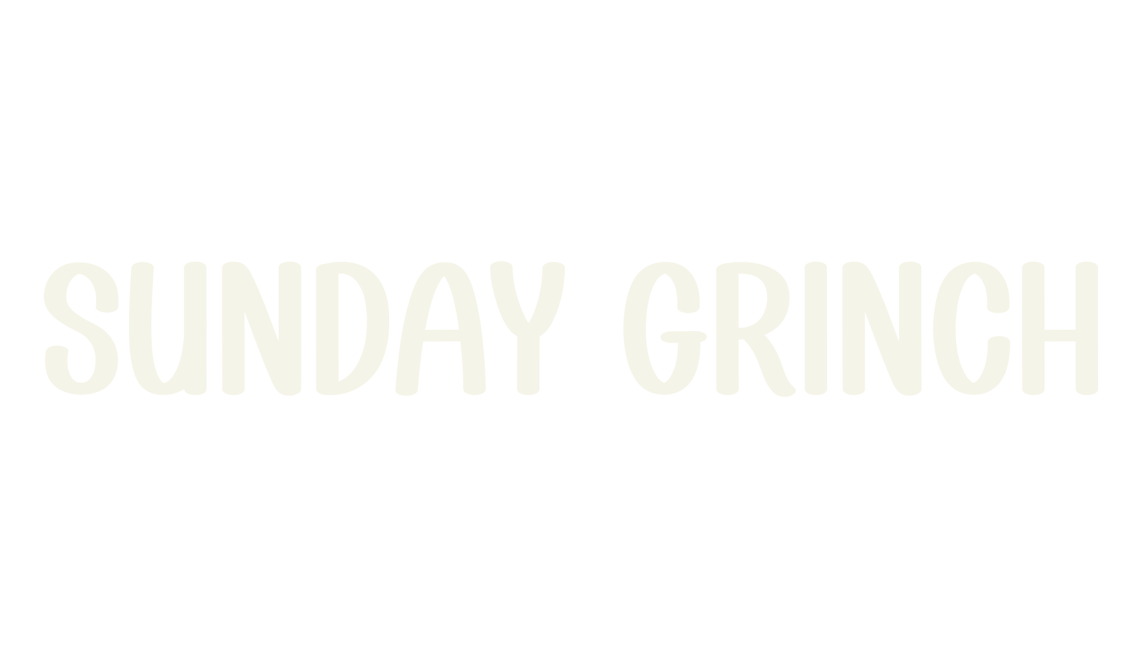 Sunday Grinch, vintage font preview