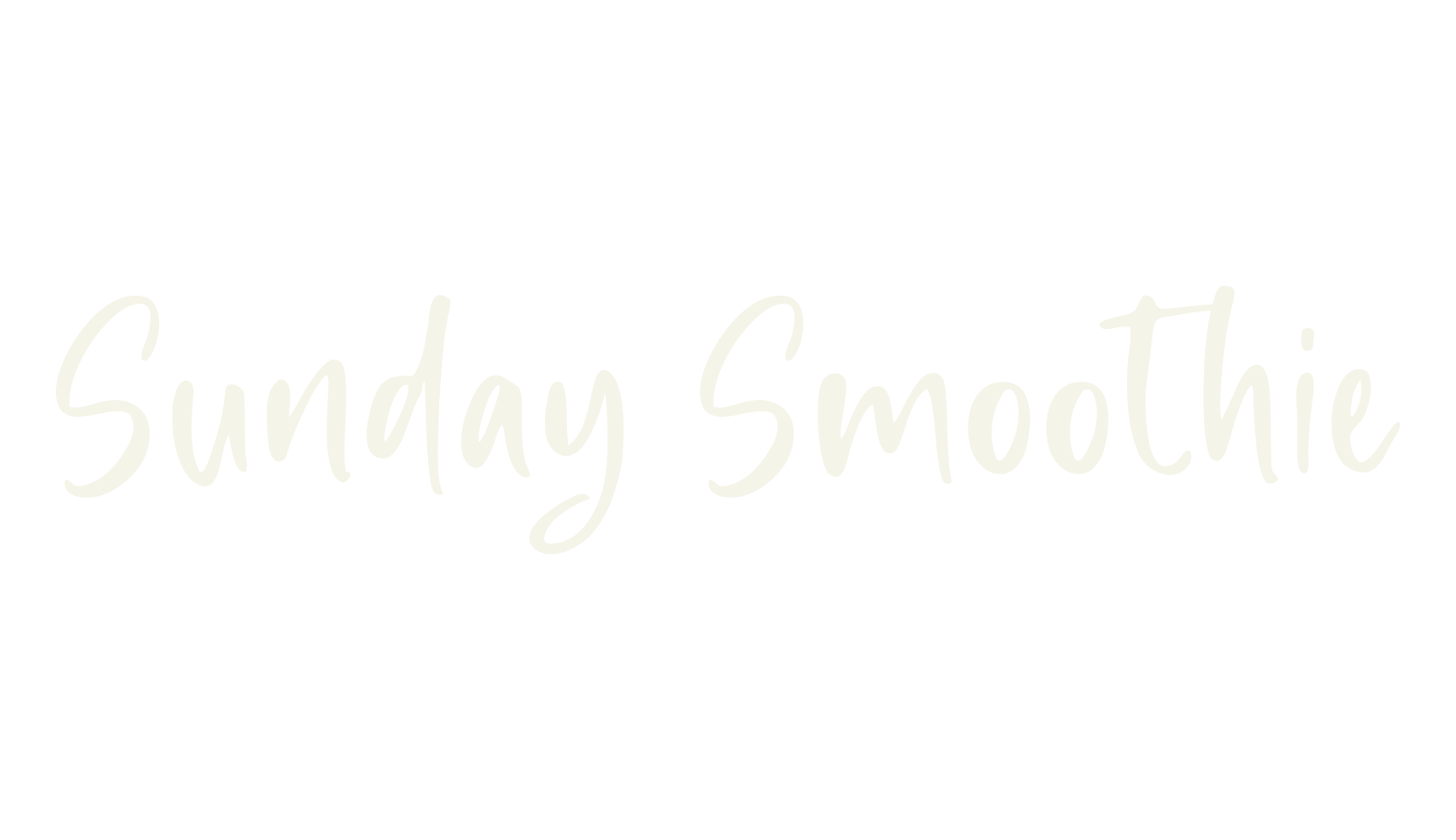 Sunday Smoothie, handwriting font preview