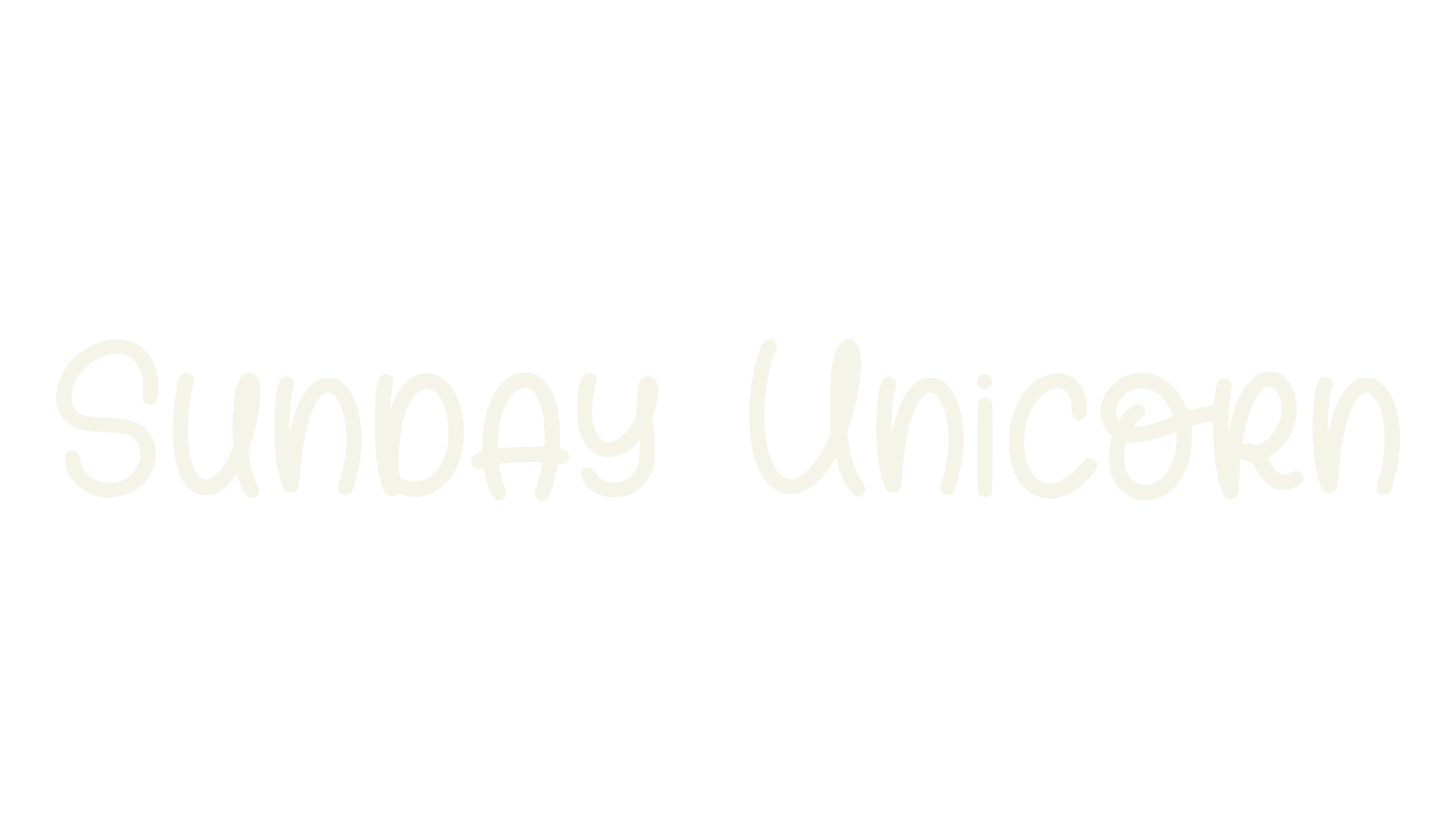 Sunday Unicorn, typewriter font preview
