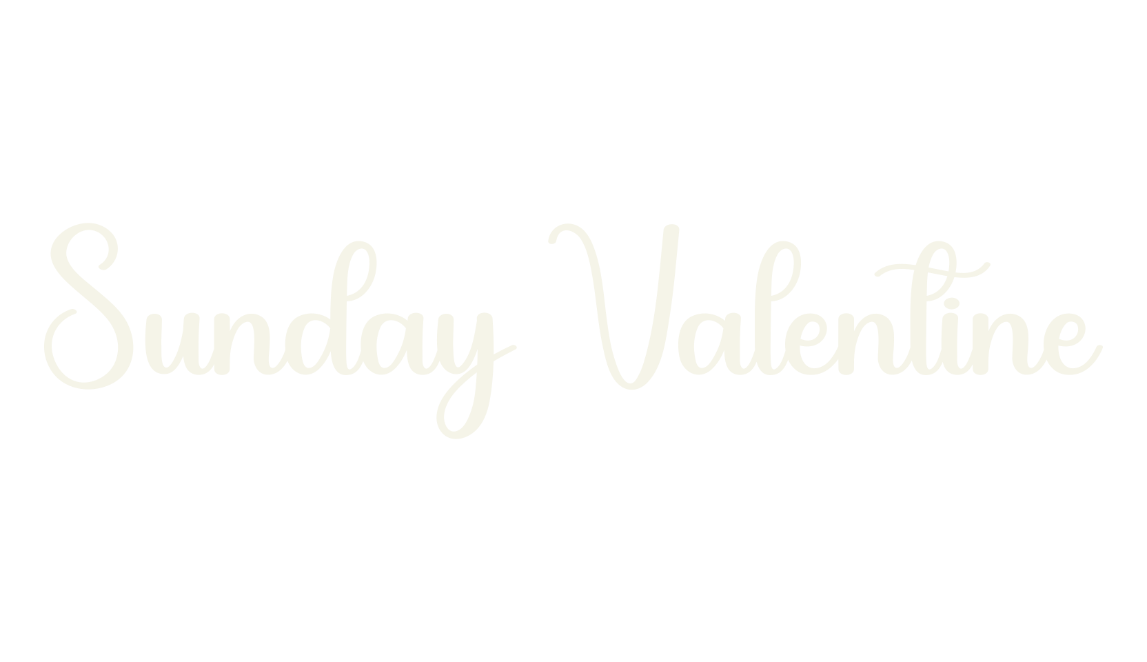 Sunday Valentine, handwriting font preview