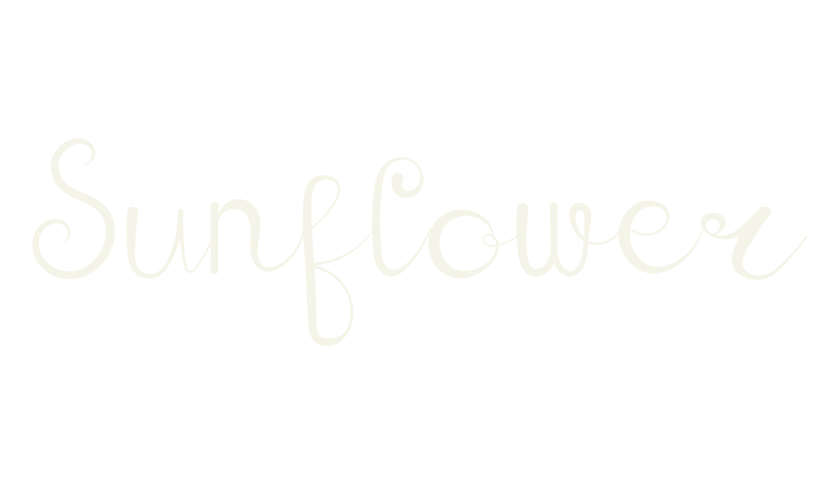 Sunflower, cursive font preview