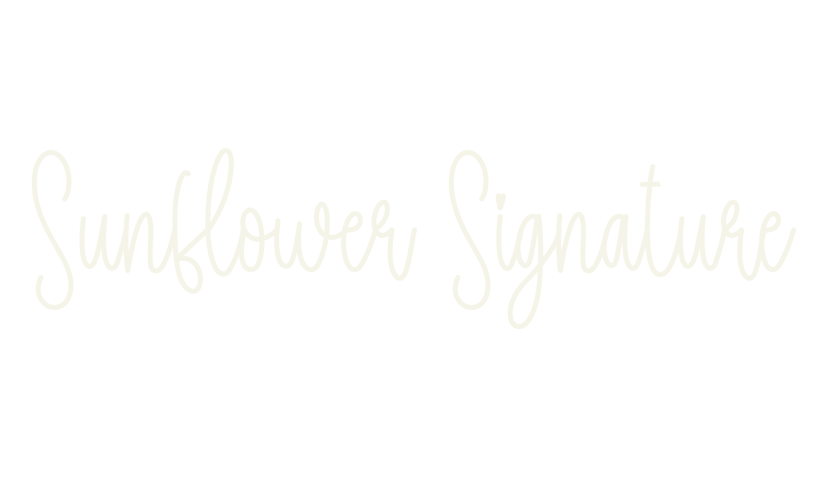 Sunflower Signature, calligraphy font preview