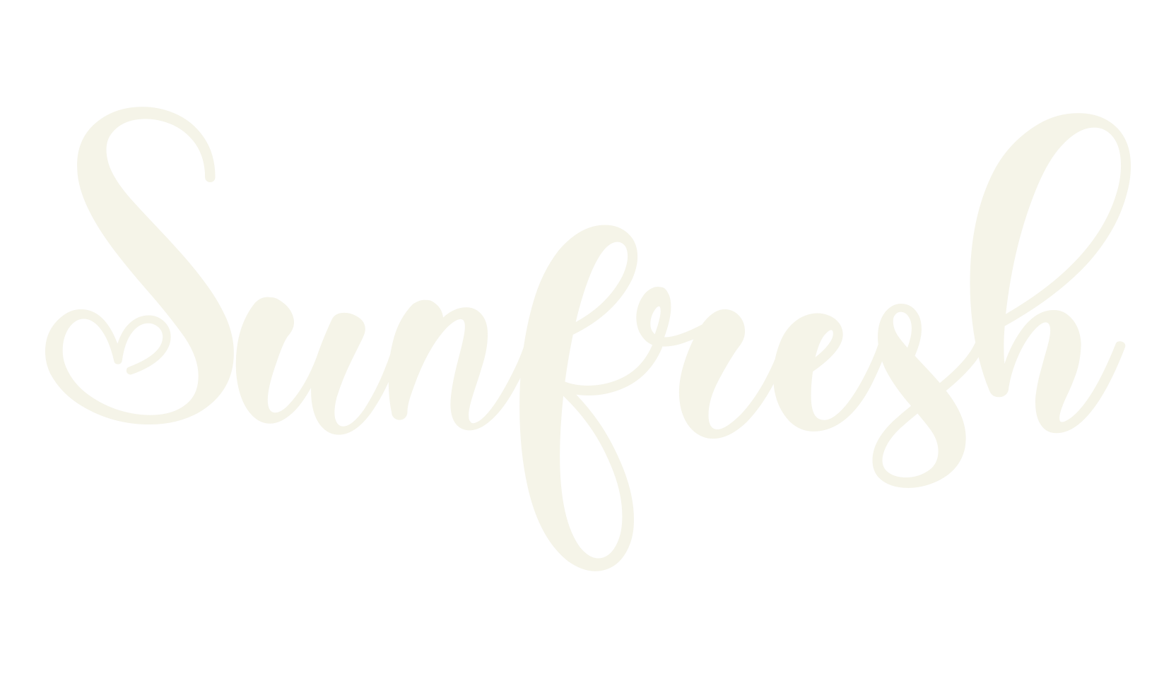 Sunfresh, cursive font preview