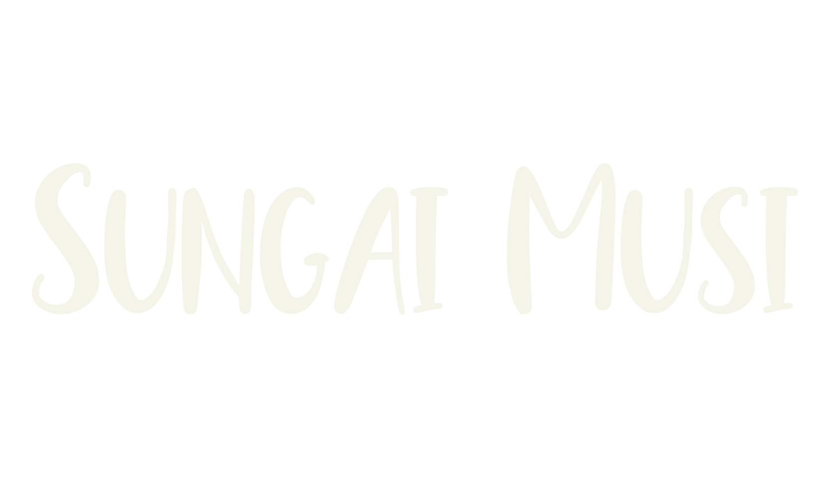 Sungai Musi, cute font preview