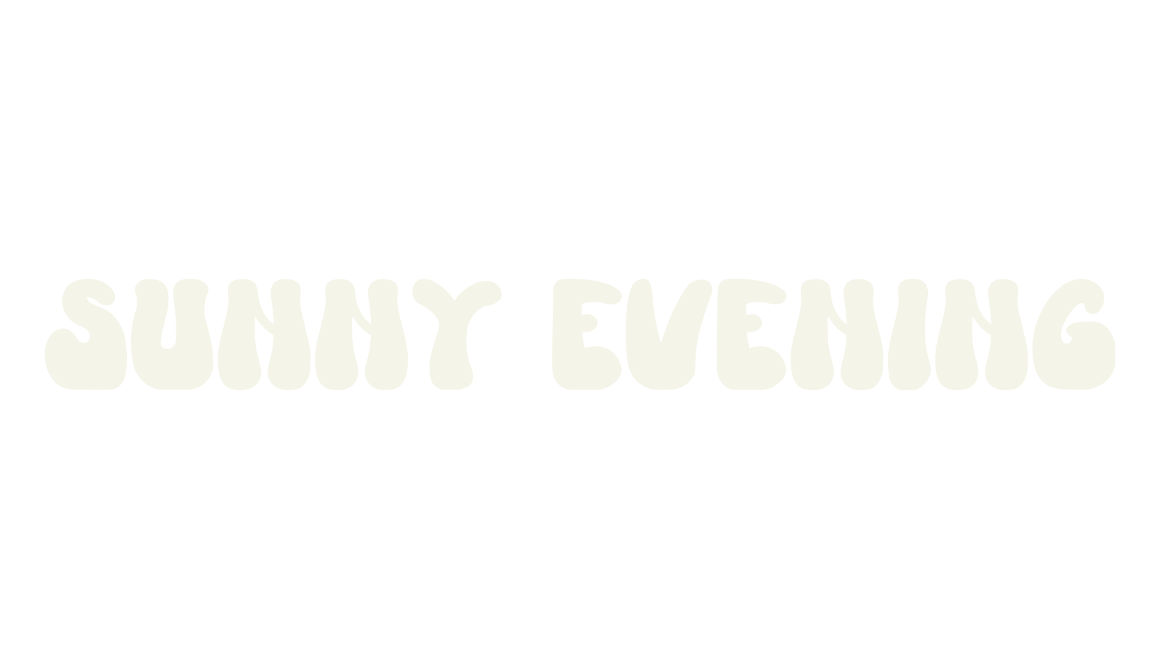 Sunny Evening, groovy font preview
