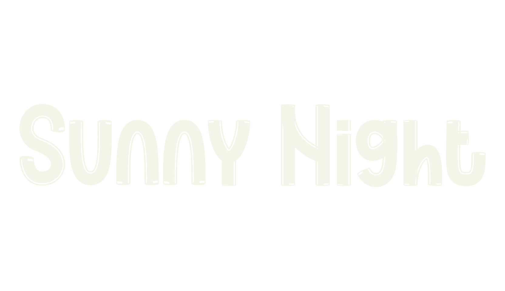 Sunny Night, modern font preview