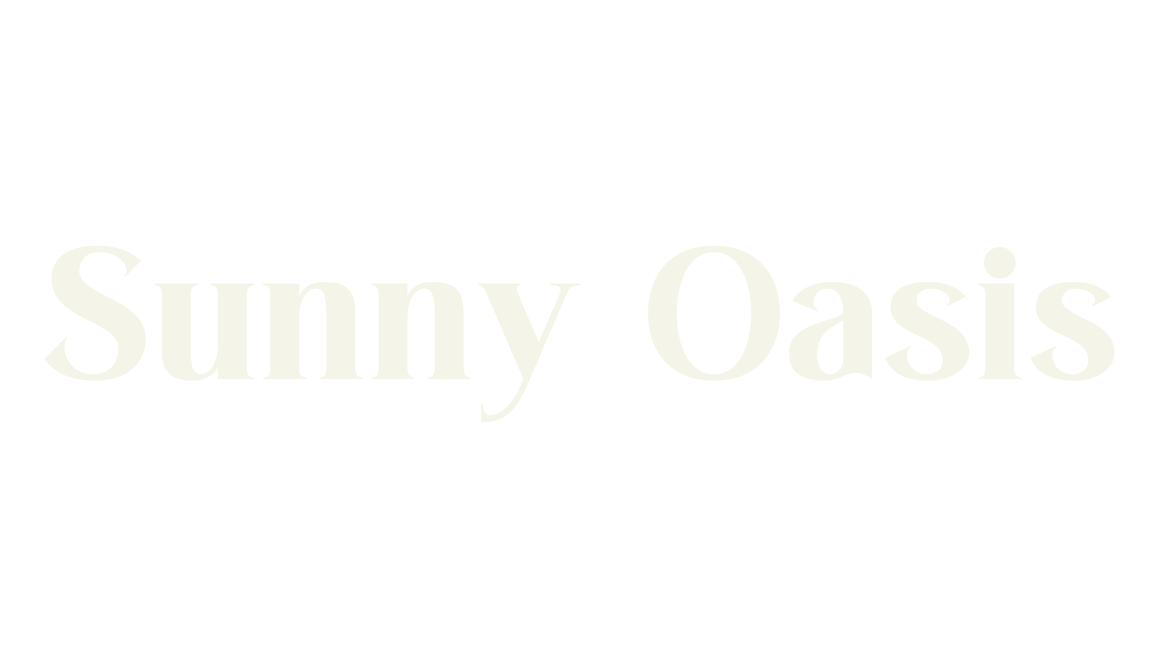 Sunny Oasis, serif font preview