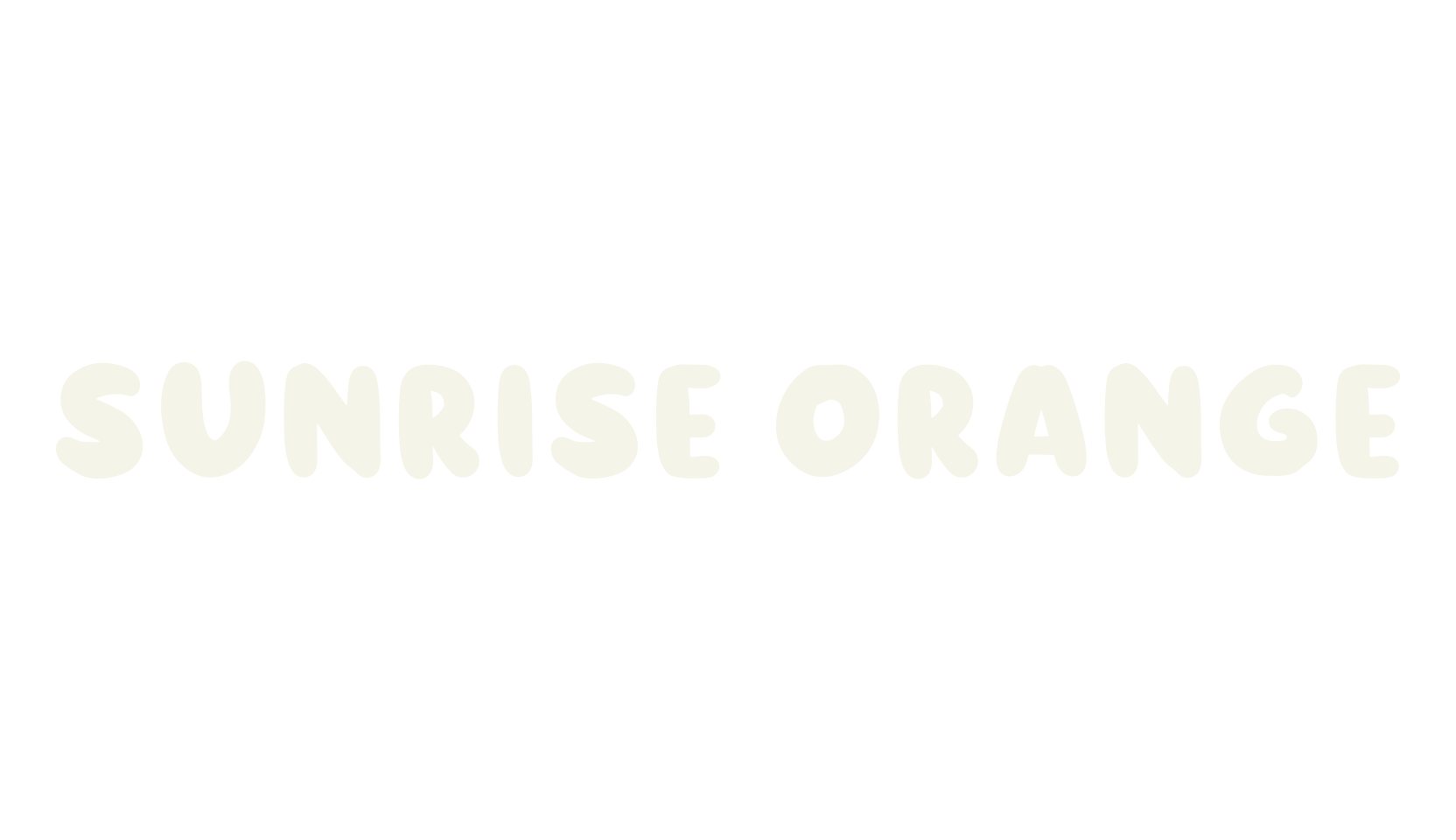 Sunrise Orange, cute font preview
