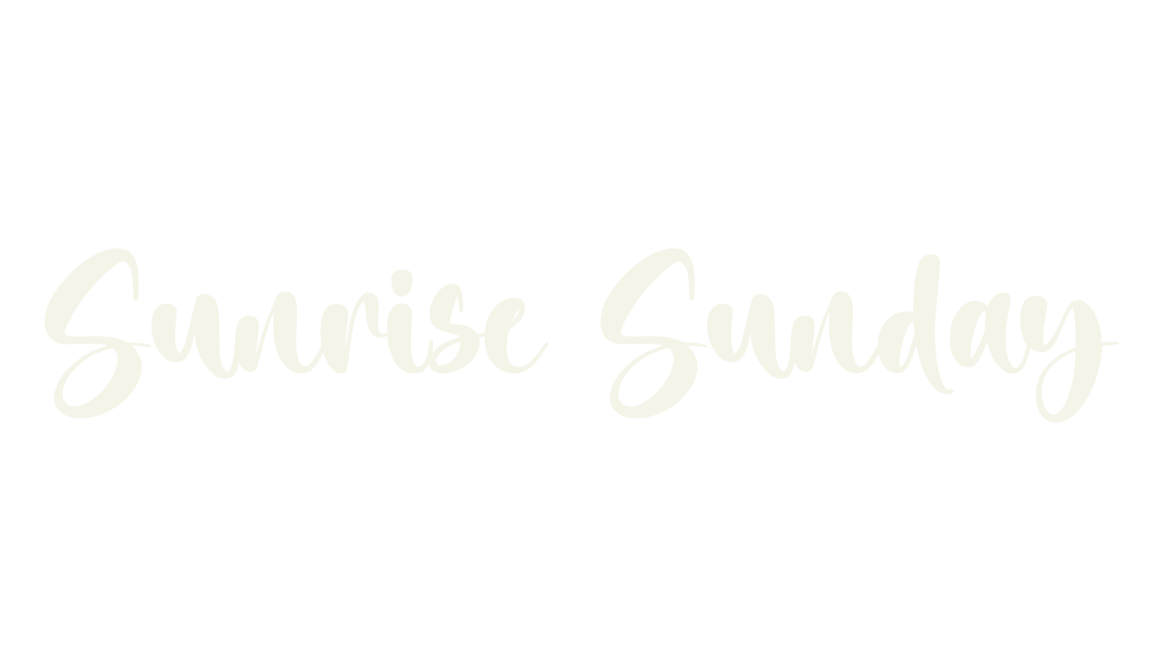 Sunrise Sunday, wedding font preview