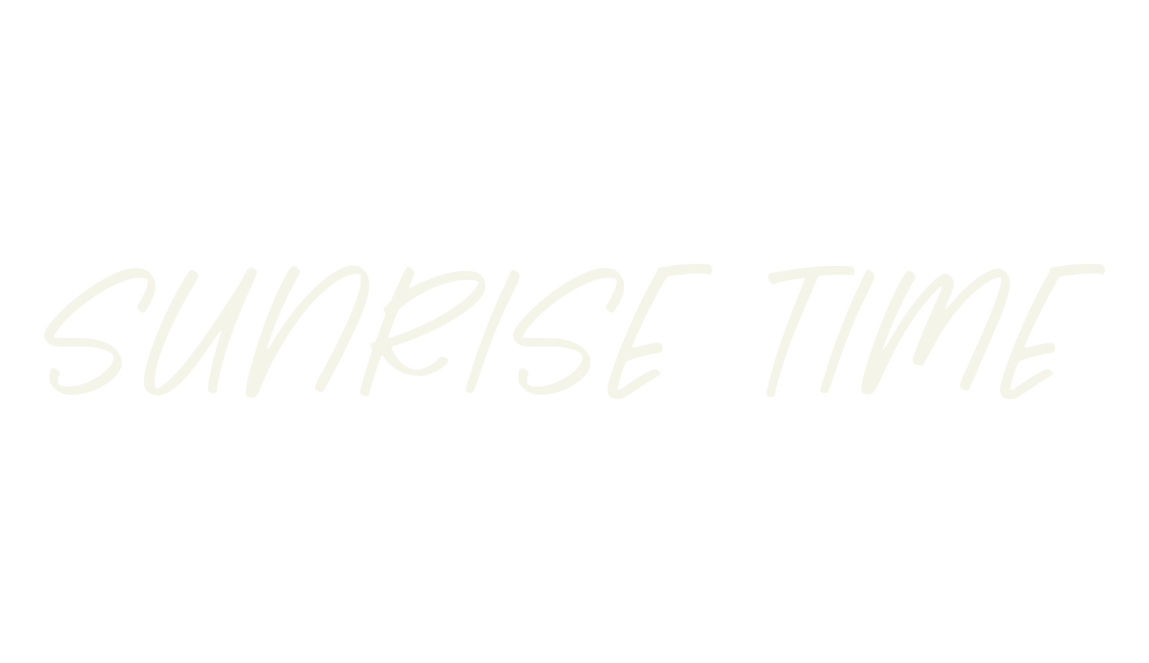 Sunrise Time, handwritten font preview