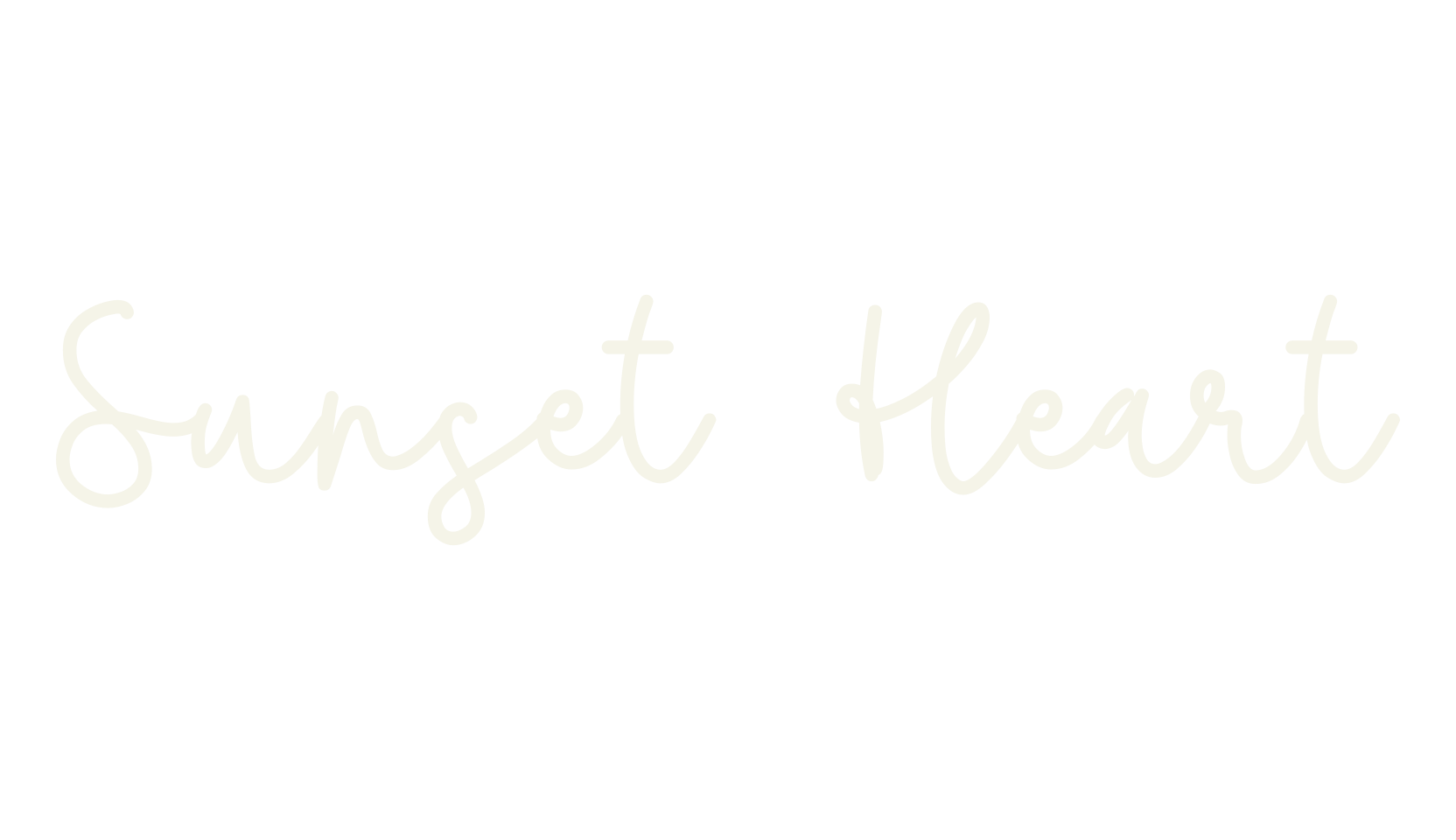 Sunset Heart, neon font preview