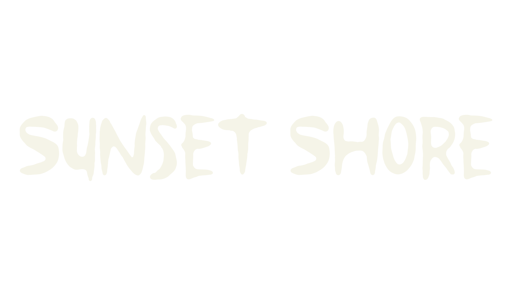 Sunset Shore, handwriting font preview