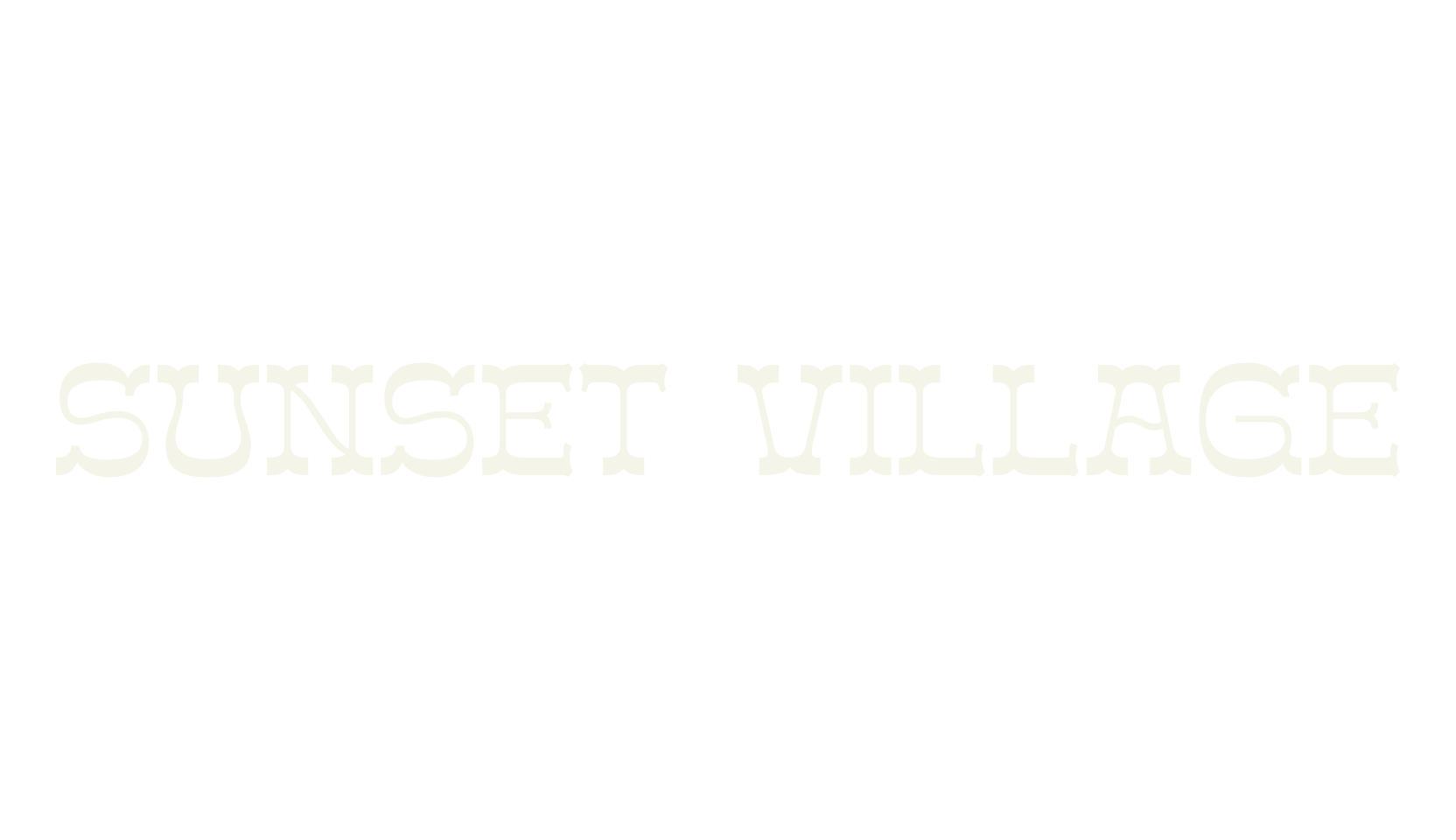 Sunset Village, display market font preview