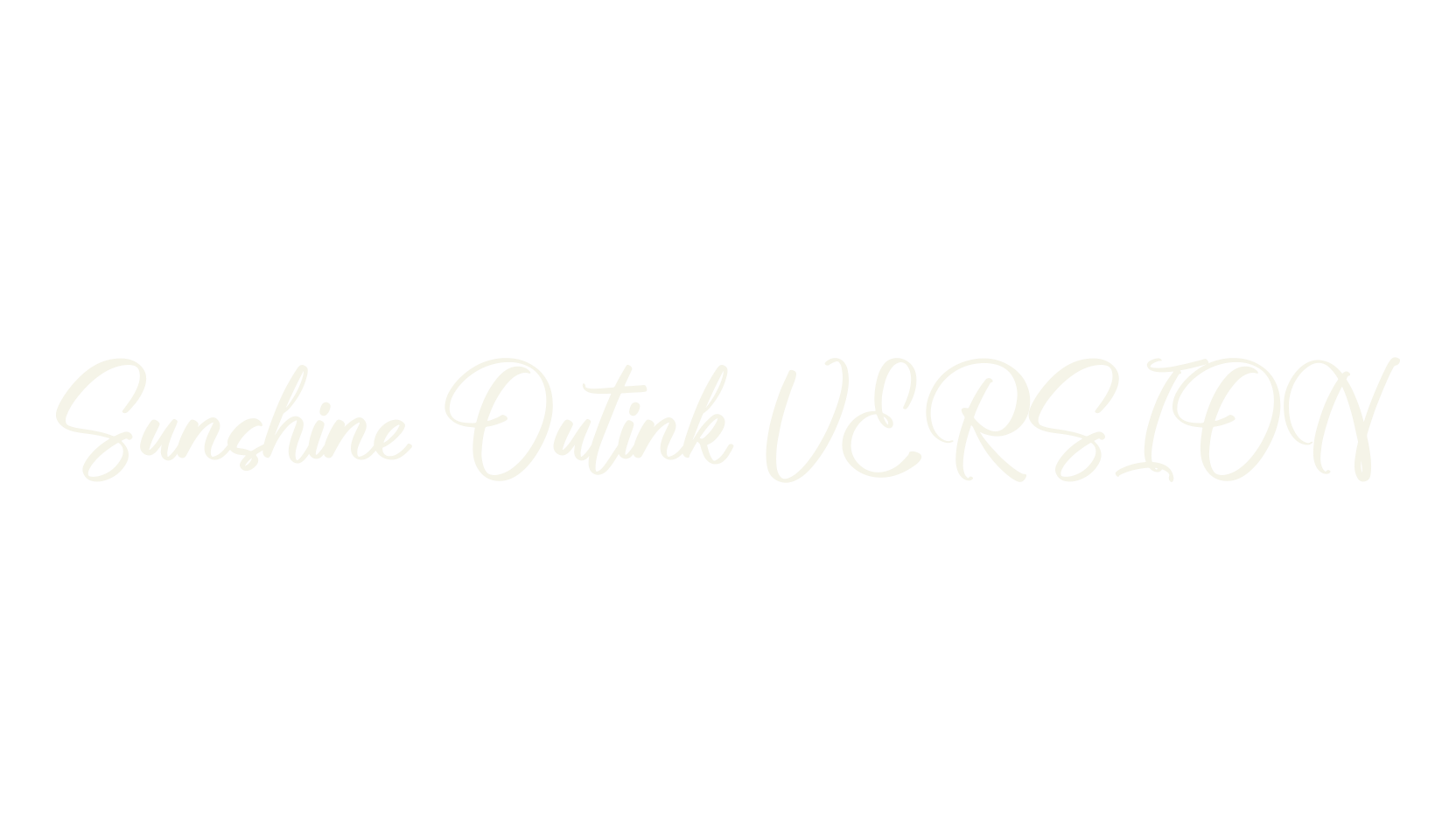 Sunshine Outink VERSION, script font preview