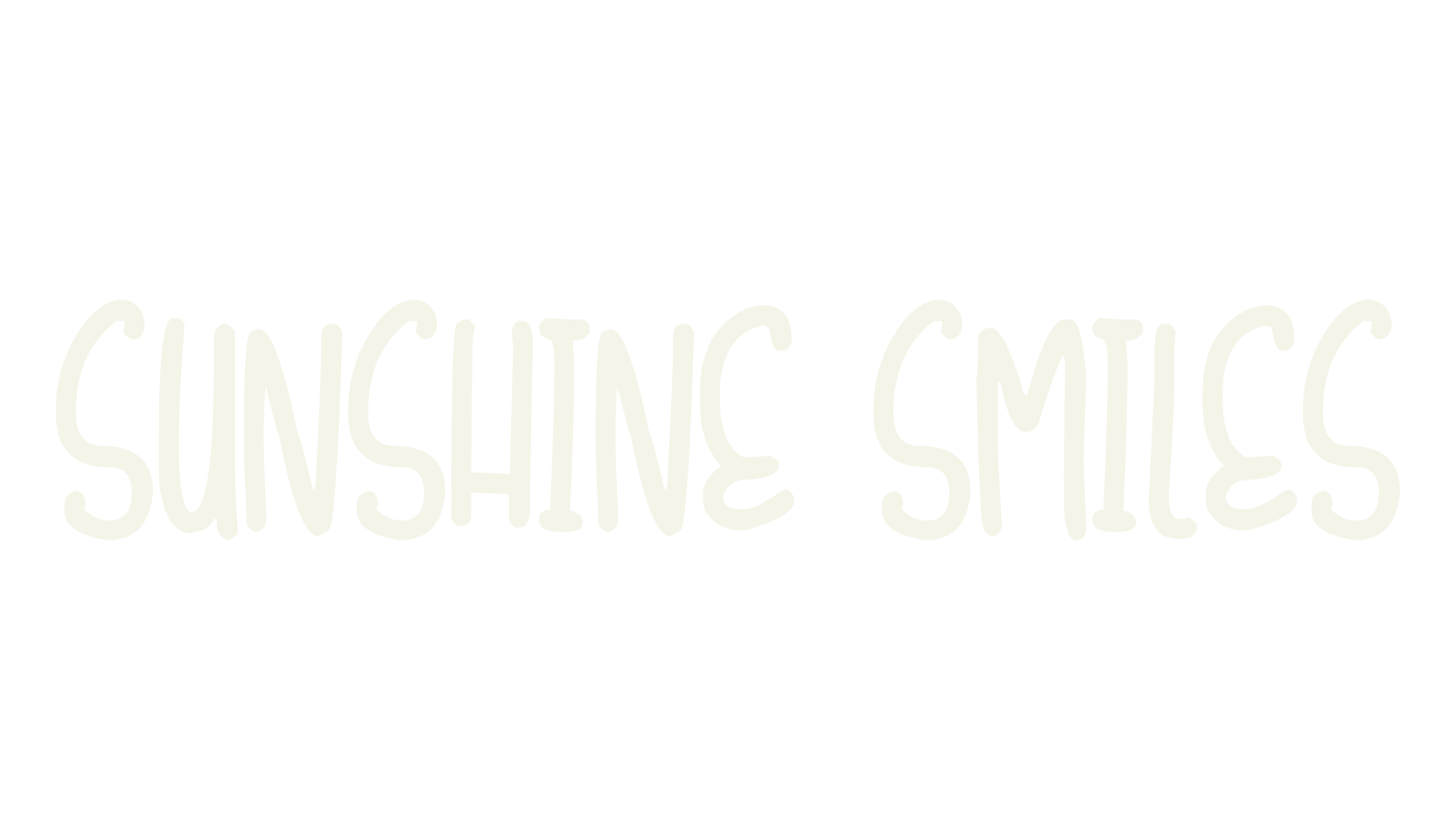 Sunshine Smiles, handwritten font preview