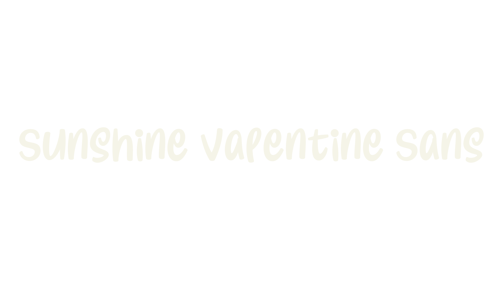 Sunshine Valentine Sans, valentine font preview