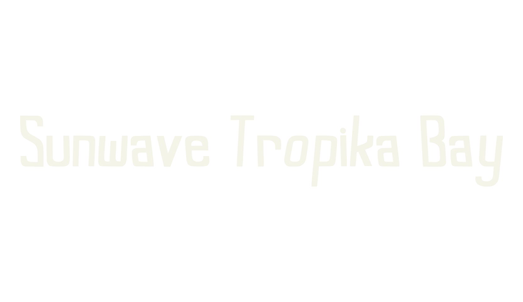 Sunwave Tropika Bay, script font preview