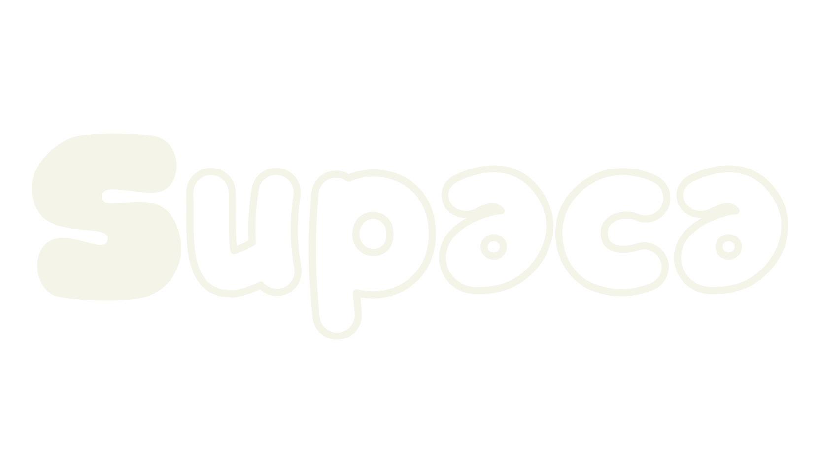 Supaca, outline font preview