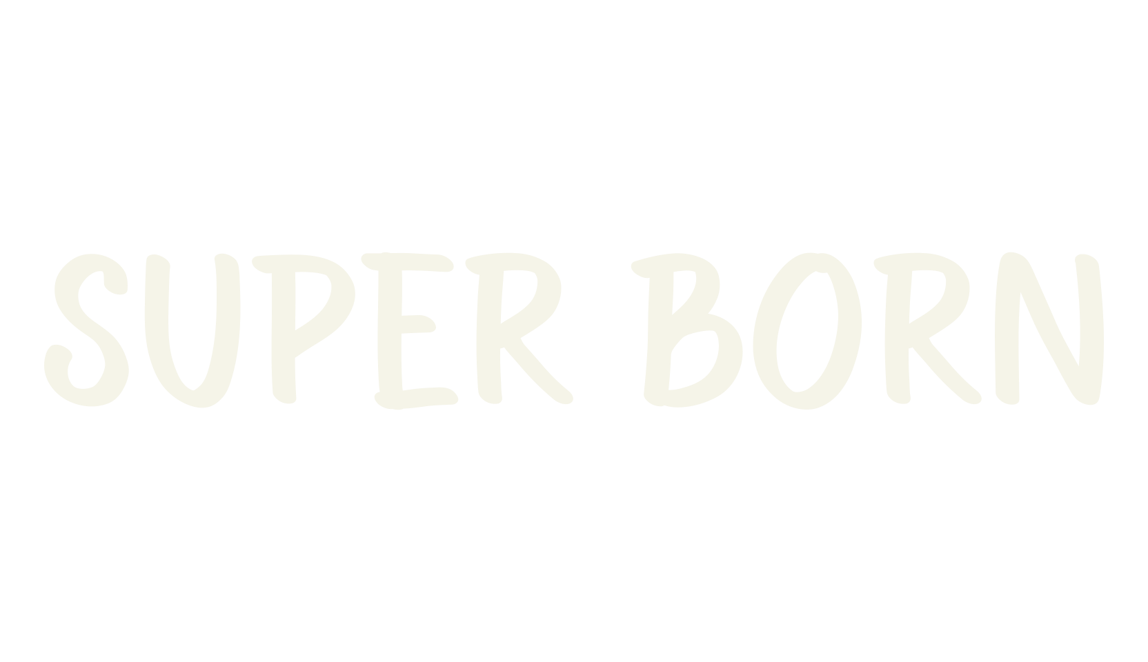SUPER BORN, handwriting font preview
