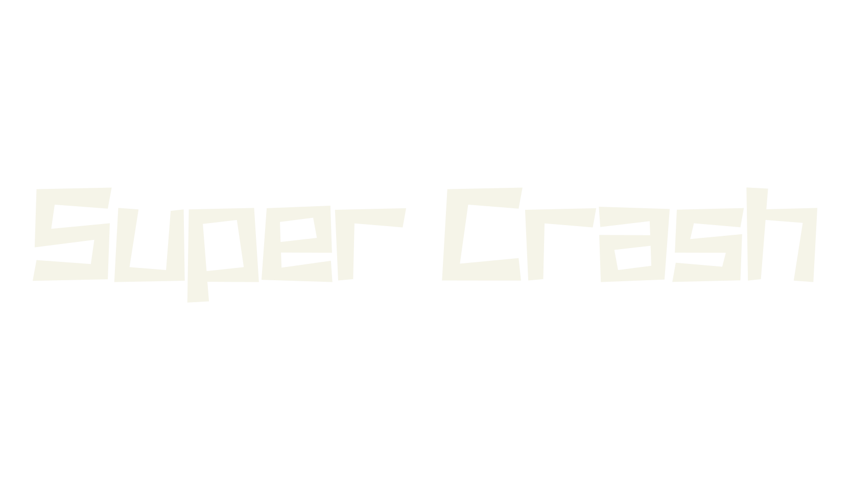 Super Crash, comic book font preview