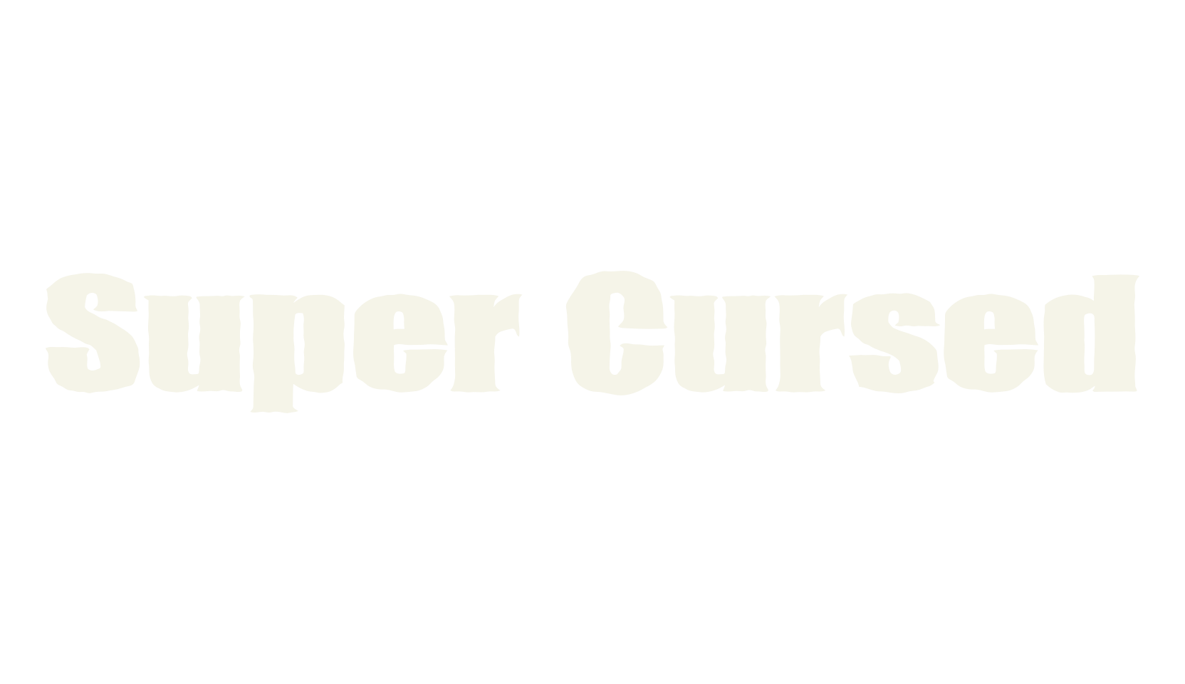 Super Cursed, fantasy font preview