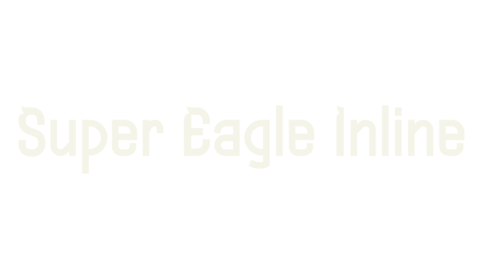 Super Eagle Inline, esports font preview