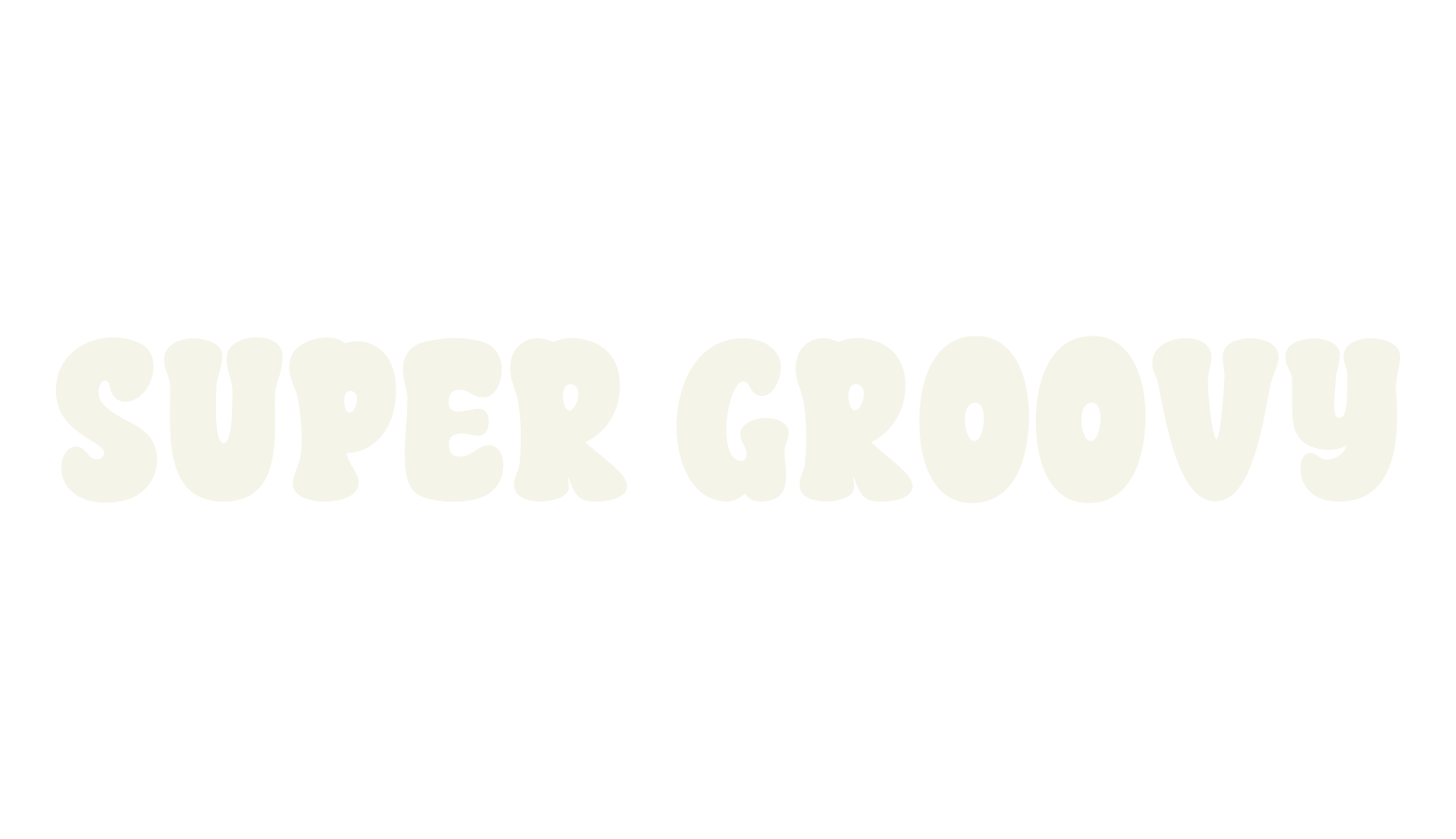 Super Groovy, bubble letters font preview
