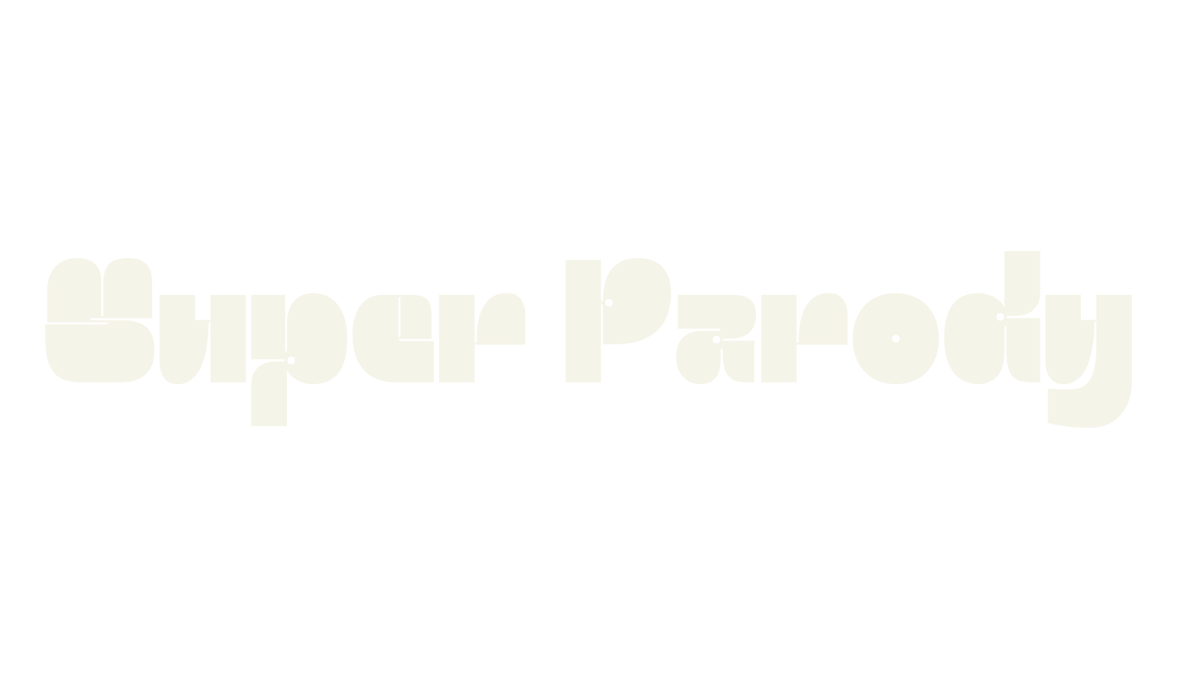Super Parody, logo font preview