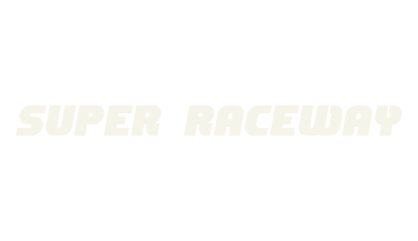Super Raceway, racing font preview
