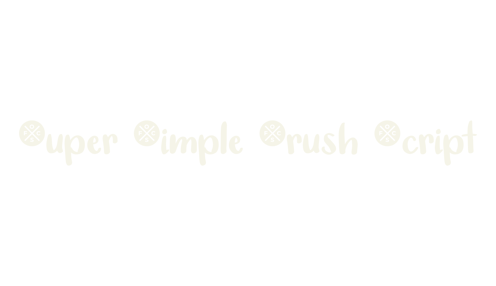 Super Simple Brush Script, lettering font preview
