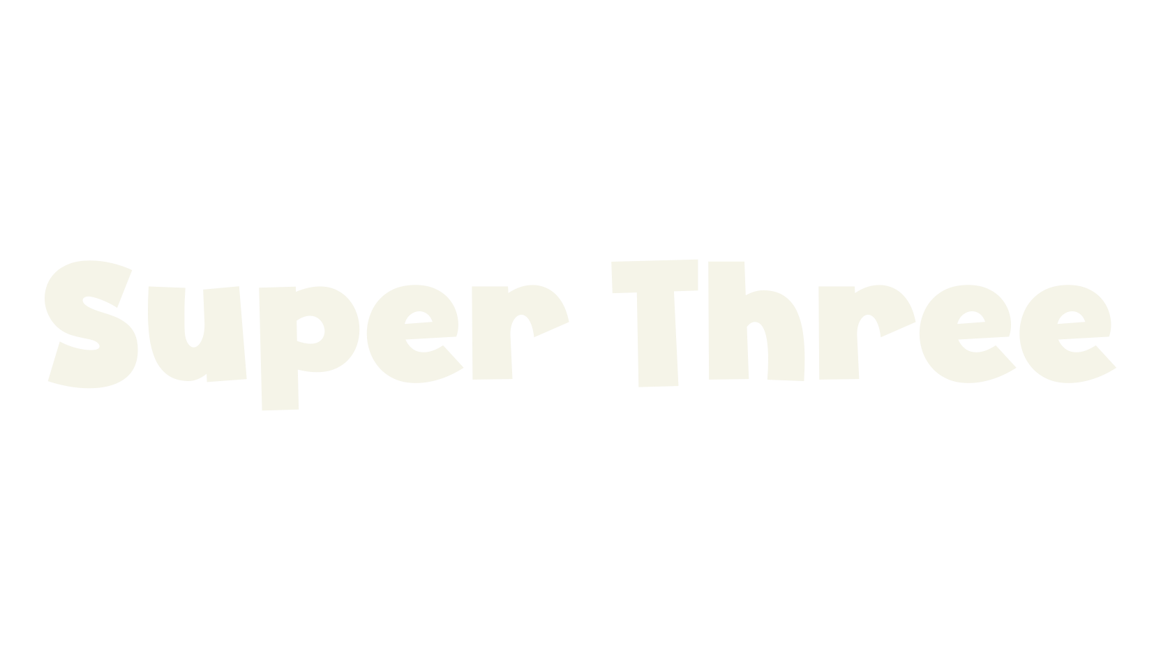 Super Three, display market font preview