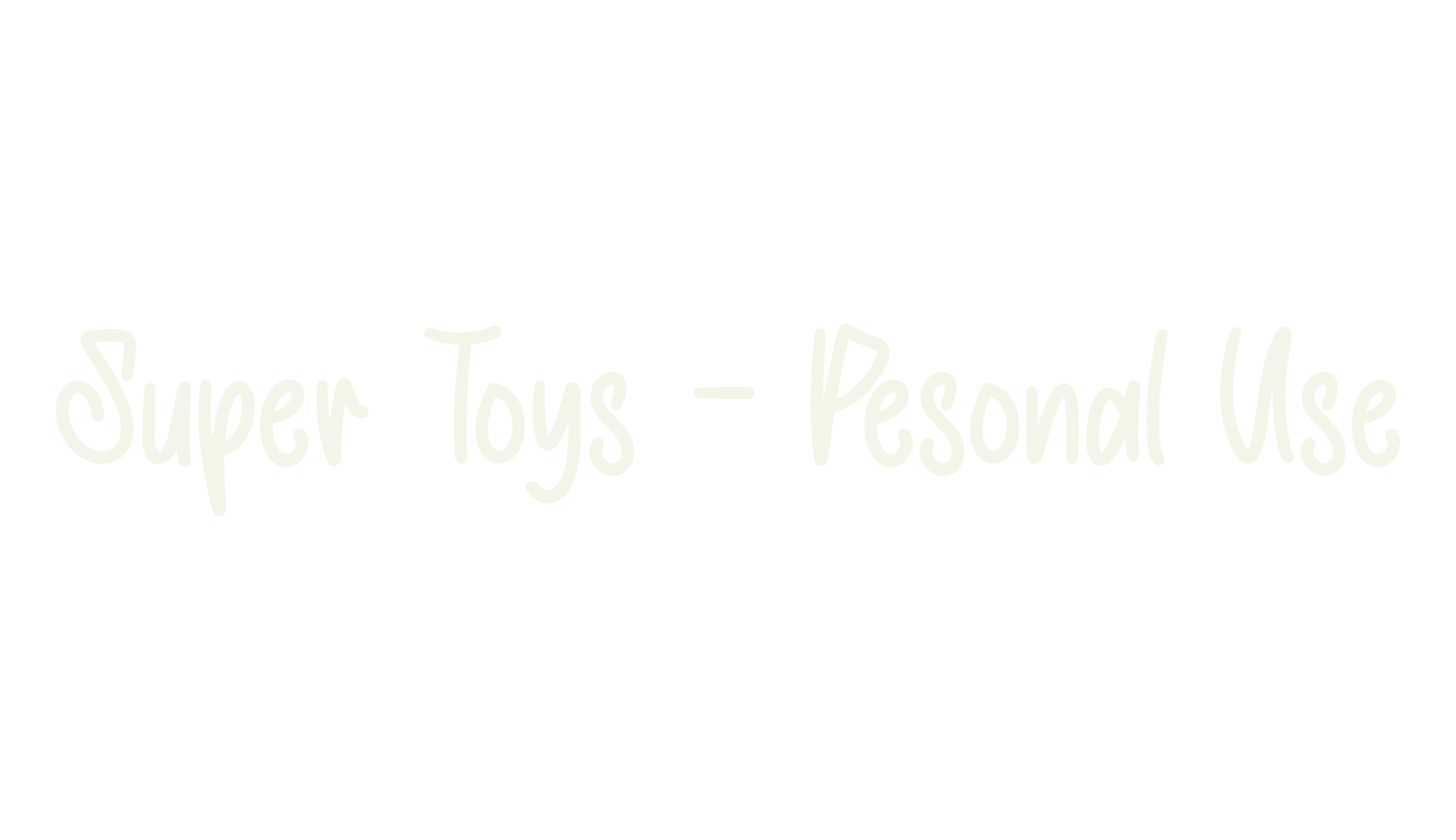 Super Toys - Pesonal Use, script font preview