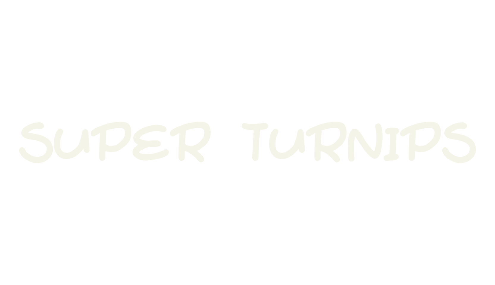 Super Turnips, handwritten font preview