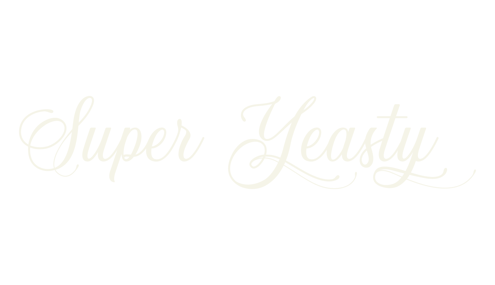 Super Yeasty, calligraphy font preview