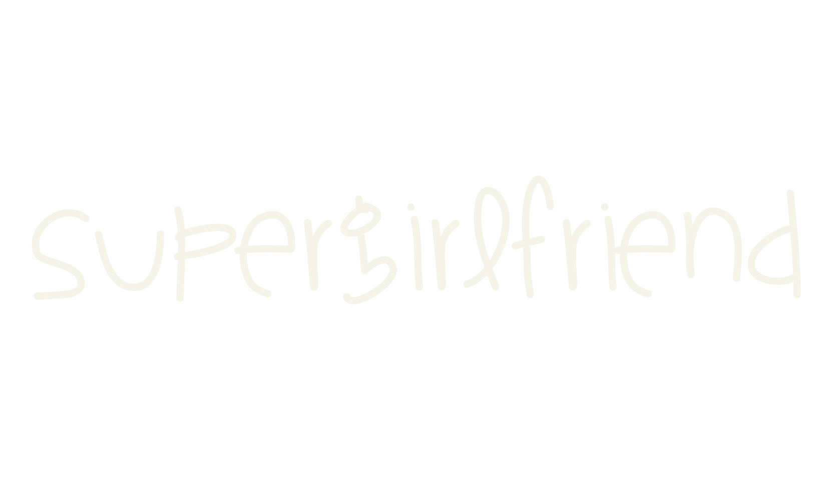 SuperGirlfriend, handwritten font preview