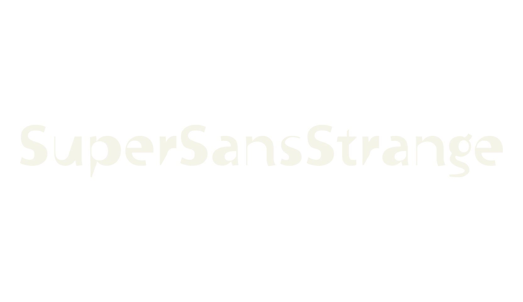 SuperSansStrange, display market font preview