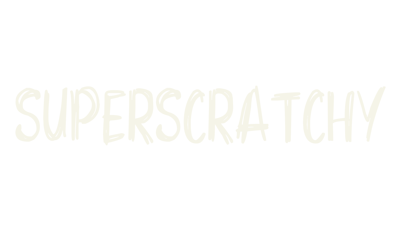 Superscratchy, handwritten font preview