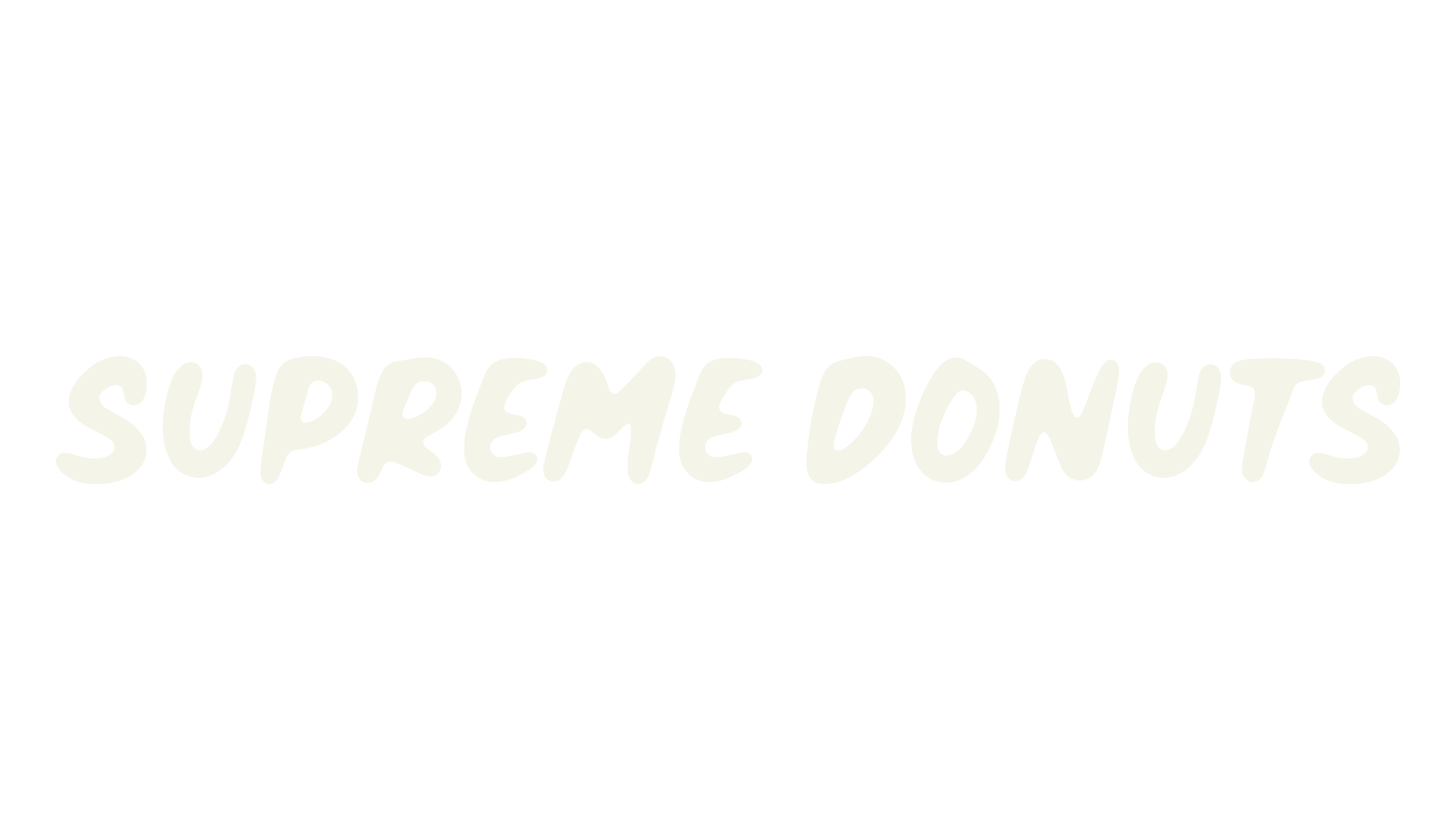Supreme Donuts, handwriting font preview