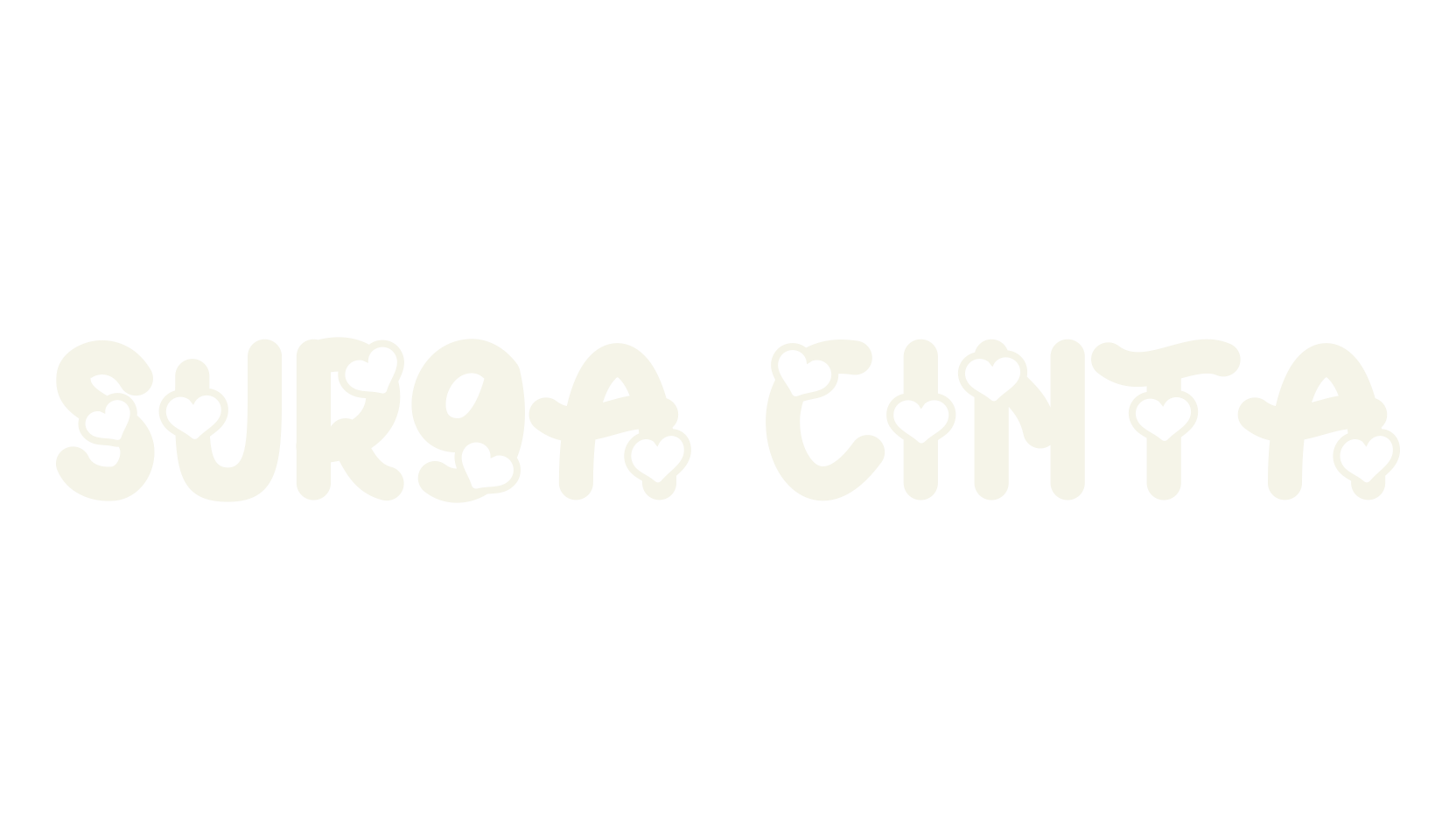 SURGA CINTA, display market font preview